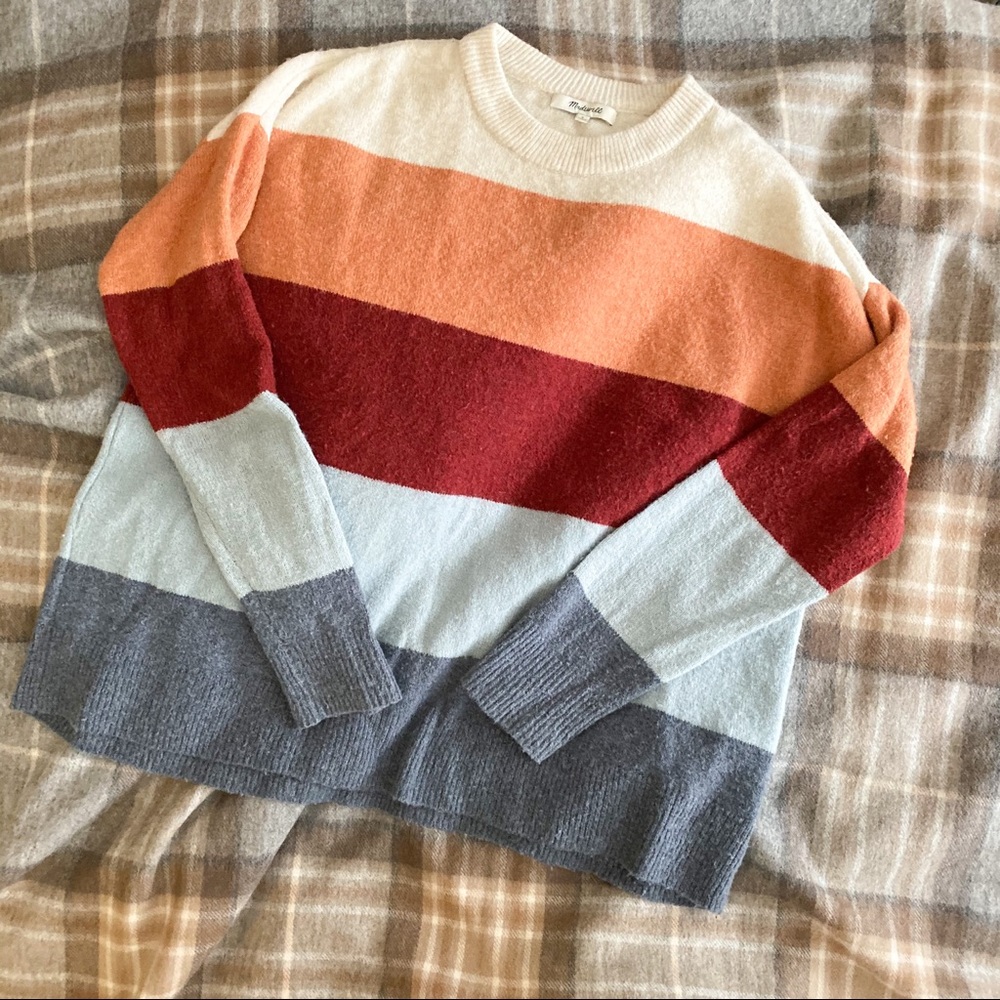 Madewell Crofton Stripe Oversized Sweater